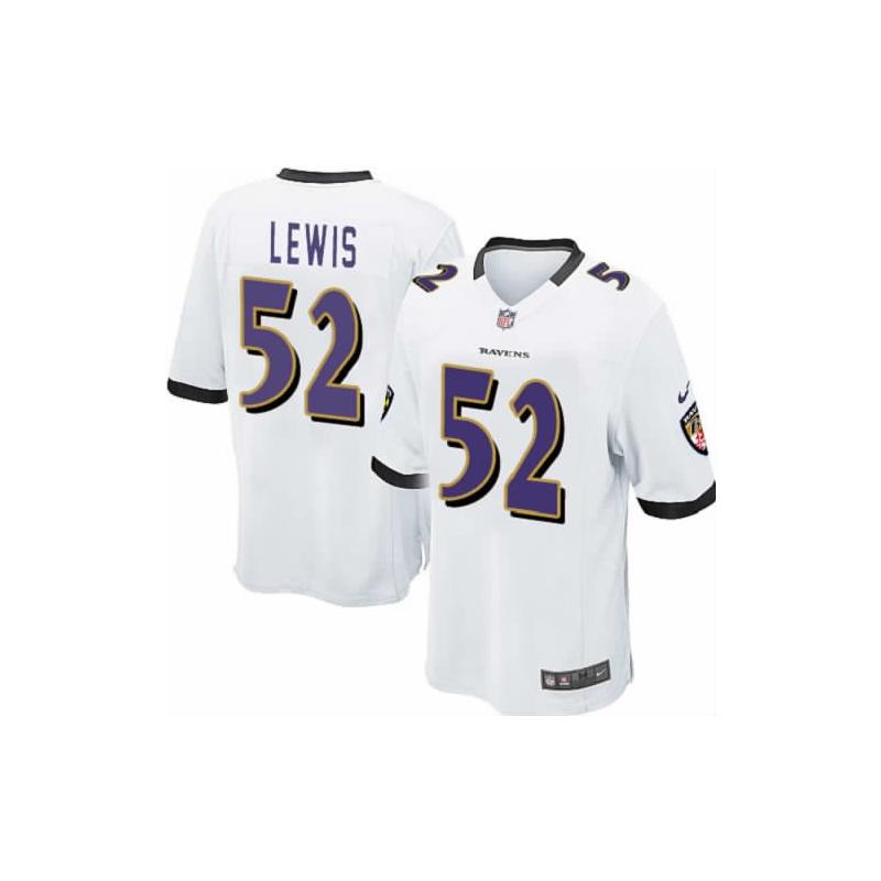 [NEW,Game] Ray Lewis Football Jersey -Baltimore #52 FOOTBALL Jerseys(White)