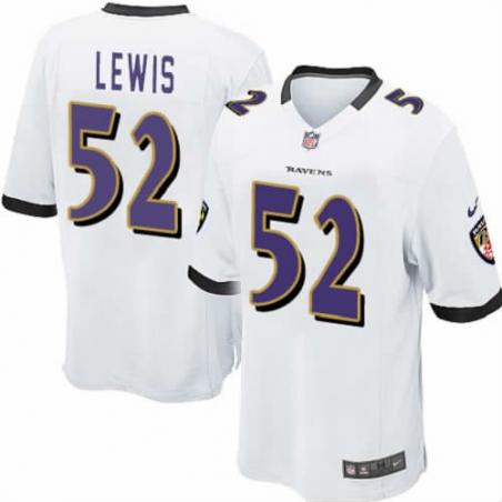 [NEW,Game] Ray Lewis Football Jersey -Baltimore #52 FOOTBALL Jerseys(White)