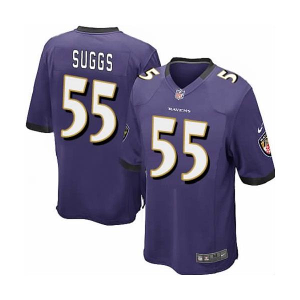 Terrell Suggs Football Jersey(Purple 