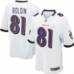 [NEW,Game] Anquan Boldin Football Jersey -Baltimore #81 FOOTBALL Jerseys(White)