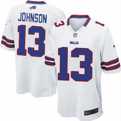 [NEW,Game] Steve Johnson Football Jersey -Buffalo #13 FOOTBALL Jerseys(White)