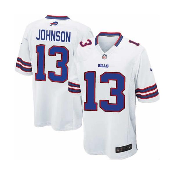 [NEW,Game] Steve Johnson Football Jersey -Buffalo #13 FOOTBALL Jerseys(White)