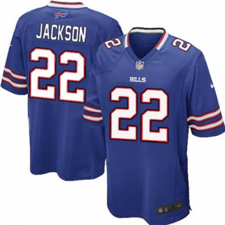 [NEW,Game] Fred Jackson Football Jersey -Buffalo #22 FOOTBALL Jerseys(Blue)