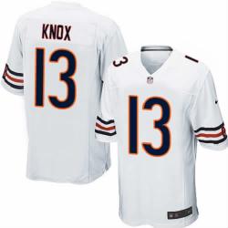 [NEW,Game] Johnny Knox Football Jersey -Chicago #13 FOOTBALL Jerseys(White)