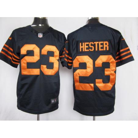 [NEW,Game] Devin Hester Football Jersey -Chicago #23 FOOTBALL Jerseys(Blue Yellow Number)