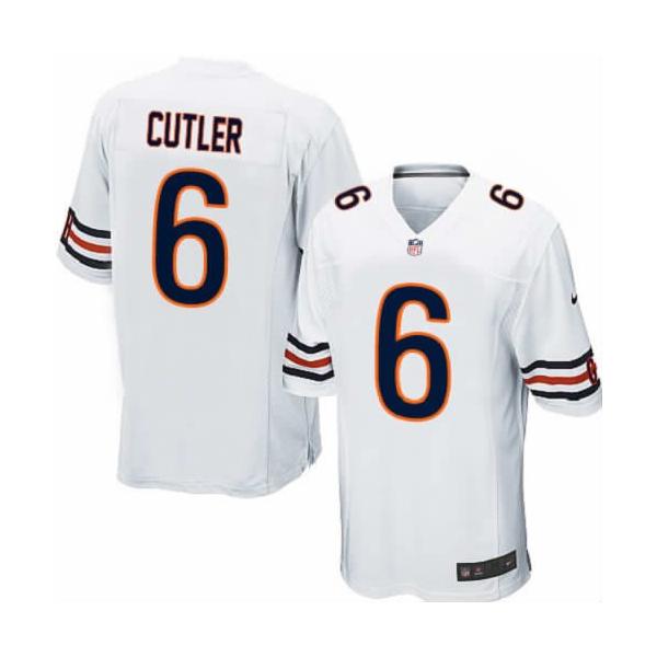 [NEW,Game] Jay Cutler Football Jersey -Chicago #6 FOOTBALL Jerseys(White)