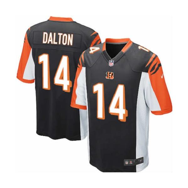 [NEW,Game] Andy Dalton Football Jersey -Cincinnati #14 FOOTBALL Jerseys(Black)