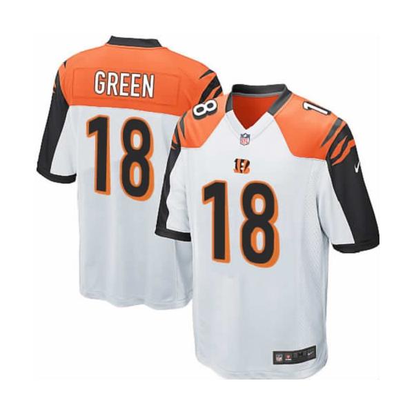 [NEW,Game] A.J. Green Football Jersey -Cincinnati #18 FOOTBALL Jerseys(White)