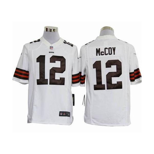 [NEW,Game] Colt McCoy Football Jersey -Cleveland #12 FOOTBALL Jerseys(White)