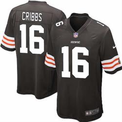 [NEW,Game] Joshua Cribbs Football Jersey -Cleveland #16 FOOTBALL Jerseys(Brown)