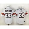 [NEW,Game] Trent Richardson Football Jersey -Cleveland #33 FOOTBALL Jerseys(White)