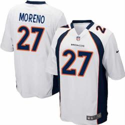 [NEW,Game] Knowshon Moreno Football Jersey -Denver #27 FOOTBALL Jerseys(White)