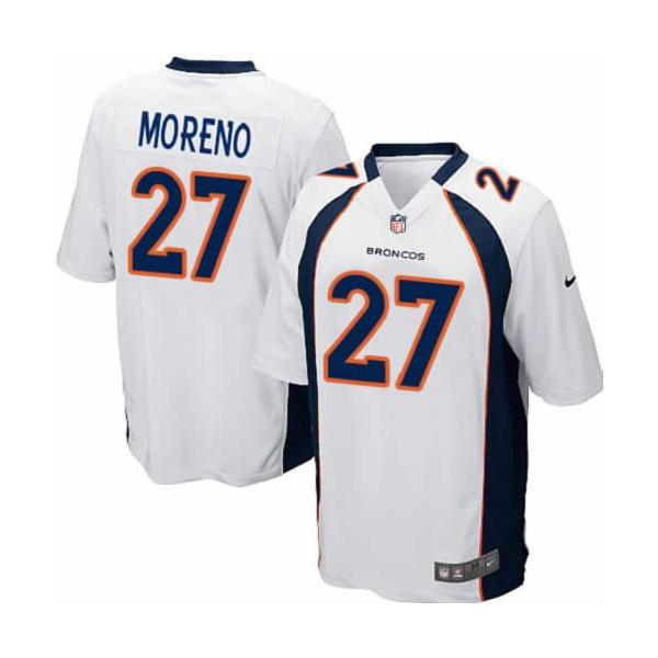 [NEW,Game] Knowshon Moreno Football Jersey -Denver #27 FOOTBALL Jerseys(White)