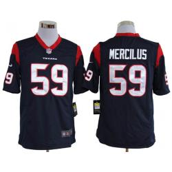 [NEW,Game] Whitney Mercilus Football Jersey -Houston #59 FOOTBALL Jerseys(Blue)