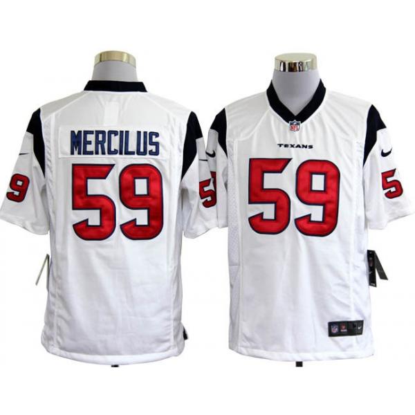 [NEW,Game] Whitney Mercilus Football Jersey -Houston #59 FOOTBALL Jerseys(White)