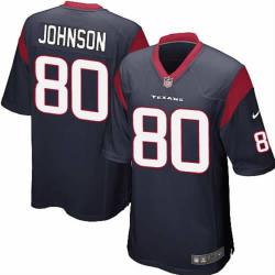 [NEW,Game] Andre Johnson Football Jersey -Houston #80 FOOTBALL Jerseys(Blue)