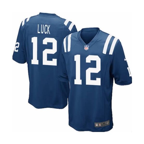 [NEW,Game] Andrew Luck Football Jersey -Indianapolis #12 FOOTBALL Jerseys(Blue)