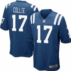 [NEW,Game] Austin Collie Football Jersey -Indianapolis #17 FOOTBALL Jerseys(Blue)