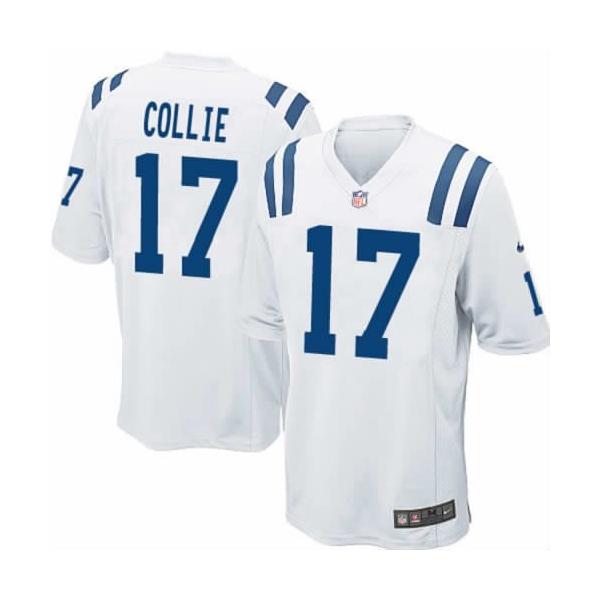 [NEW,Game] Austin Collie Football Jersey -Indianapolis #17 FOOTBALL Jerseys(White)