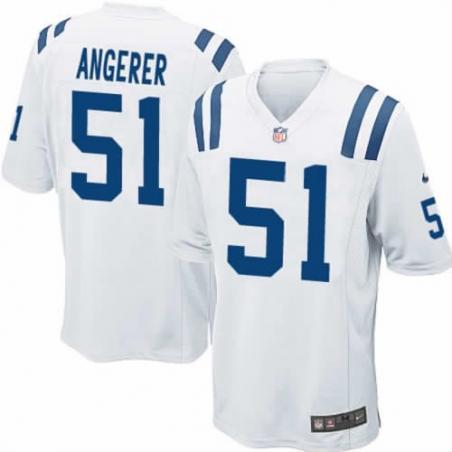 [NEW,Game] Pat Angerer Football Jersey -Indianapolis #51 FOOTBALL Jerseys(White)