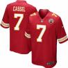 [NEW,Game] Matt Cassel Football Jersey -KC #7 FOOTBALL Jerseys(Red)