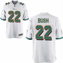 [NEW,Game] Reggie Bush Football Jersey -Miami #22 FOOTBALL Jerseys(White)