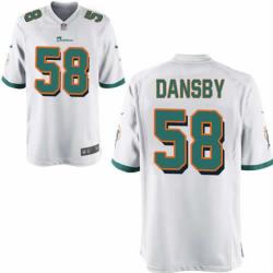 [NEW,Game] Karlos Dansby Football Jersey -Miami #58 FOOTBALL Jerseys(White)