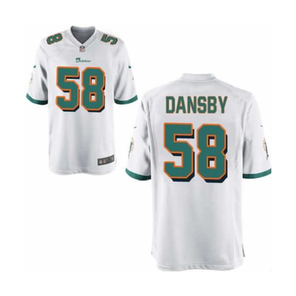 [NEW,Game] Karlos Dansby Football Jersey -Miami #58 FOOTBALL Jerseys(White)