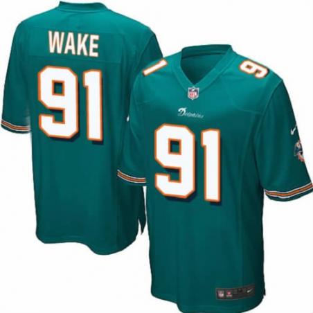 [NEW,Game] Cameron Wake Football Jersey -Miami #91 FOOTBALL Jerseys(Green)