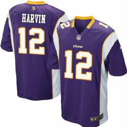 [NEW,Game] Percy Harvin Football Jersey -Minnesota #12 FOOTBALL Jerseys(Purple)