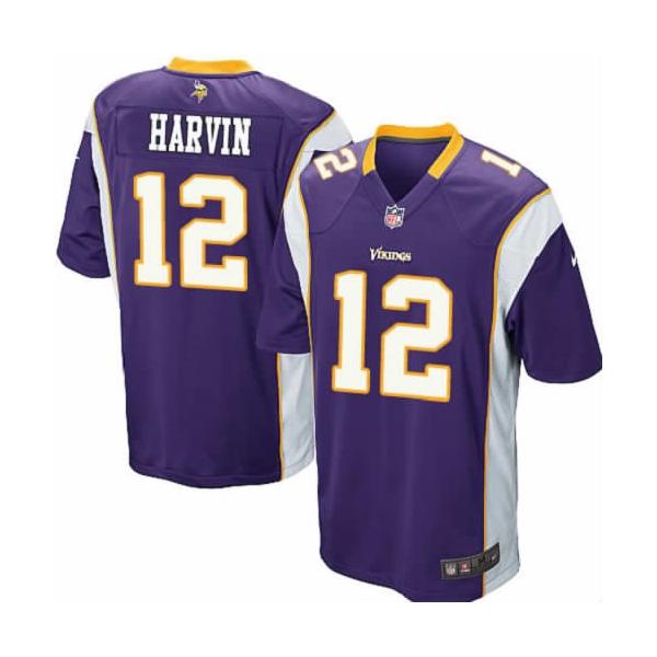 [NEW,Game] Percy Harvin Football Jersey -Minnesota #12 FOOTBALL Jerseys(Purple)