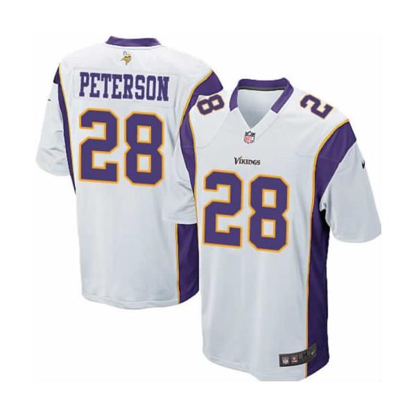 [NEW,Game] Adrian Peterson Football Jersey -Minnesota #28 FOOTBALL Jerseys(White)