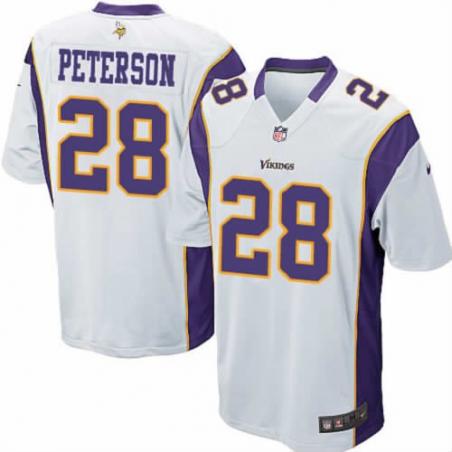 [NEW,Game] Adrian Peterson Football Jersey -Minnesota #28 FOOTBALL Jerseys(White)