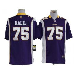 [NEW,Game] Matt Kalil Football Jersey -Minnesota #75 FOOTBALL Jerseys(Purple)