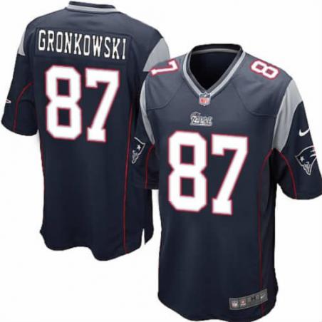 [NEW,Game] Rob Gronkowski Football Jersey -New England #87 FOOTBALL Jerseys(Blue)