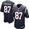 [NEW,Game] Rob Gronkowski Football Jersey -New England #87 FOOTBALL Jerseys(Blue)