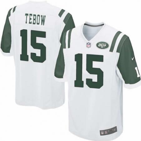 [NEW,Game] Tim Tebow Football Jersey -NY-J #15 FOOTBALL Jerseys(White)