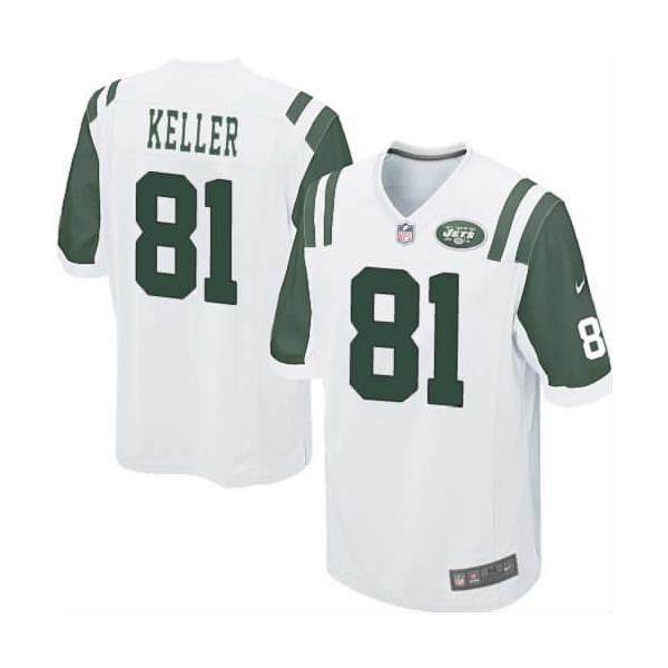 [NEW,Game] Dustin Keller Football Jersey -NY-J #81 FOOTBALL Jerseys(White)