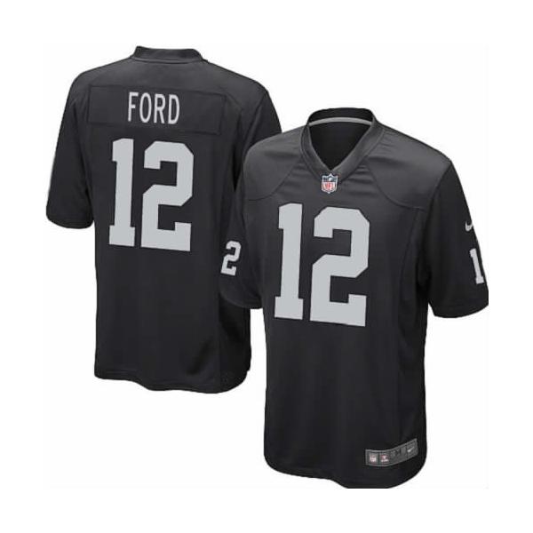 [NEW,Game] Jacoby Ford Football Jersey -Oakland #12 FOOTBALL Jerseys(Black)