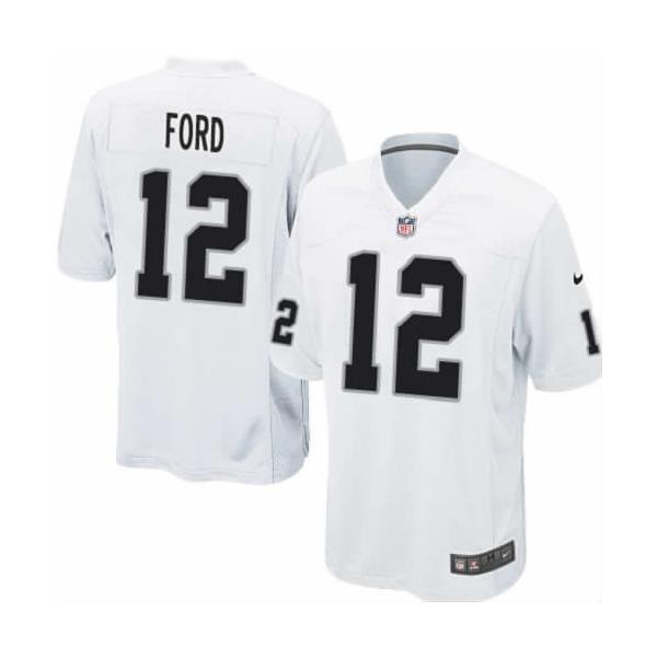 [NEW,Game] Jacoby Ford Football Jersey -Oakland #12 FOOTBALL Jerseys(White)