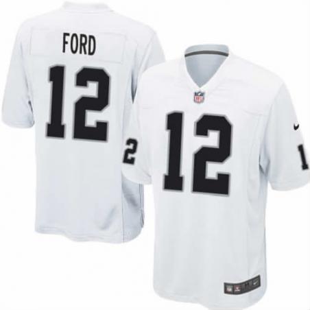 [NEW,Game] Jacoby Ford Football Jersey -Oakland #12 FOOTBALL Jerseys(White)