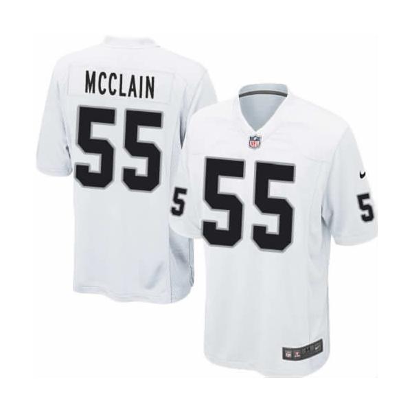 [NEW,Game] Rolando McClain Football Jersey -Oakland #55 FOOTBALL Jerseys(White)