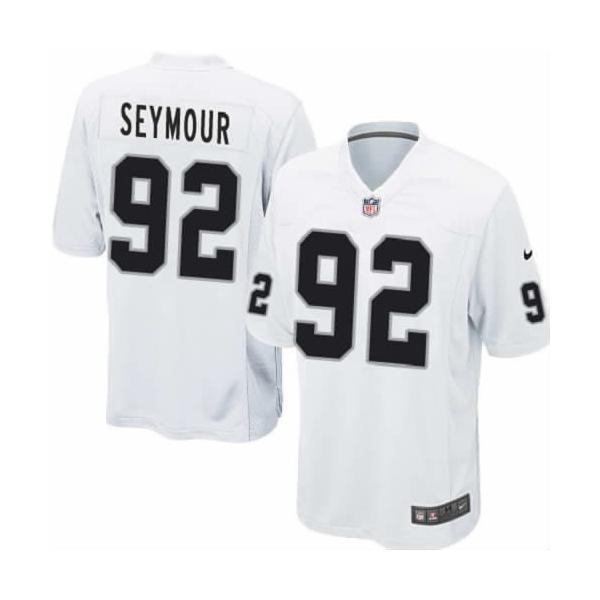 [NEW,Game] Richard Seymour Football Jersey -Oakland #92 FOOTBALL Jerseys(White)