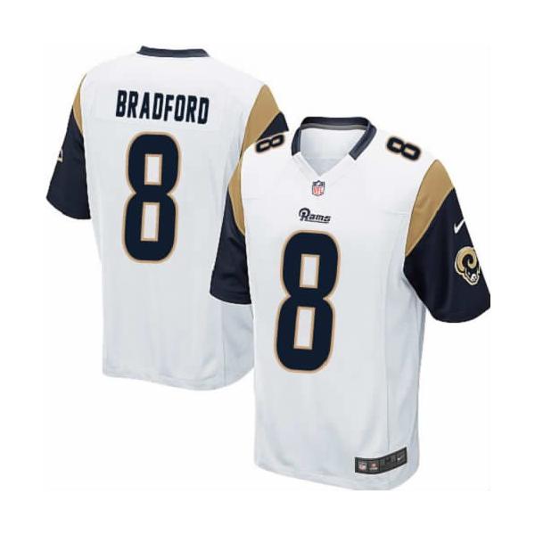 [NEW,Game] Sam Bradford Football Jersey -St. Louis  #8 FOOTBALL Jerseys(White)