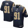 [NEW,Game] Chris Long Football Jersey -St. Louis  #91 FOOTBALL Jerseys(Blue)