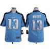 [NEW,Game] Kendall Wright Football Jersey -Tennessee #13 FOOTBALL Jerseys(Light Blue)