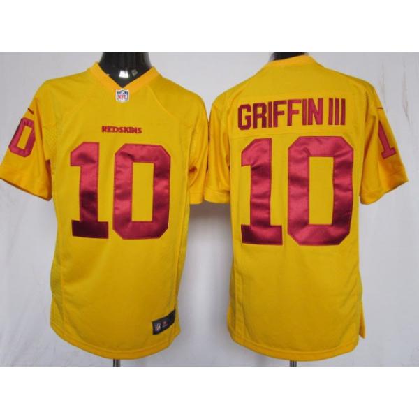 [NEW,Game] Robert Griffin III Football Jersey -Washington #10 FOOTBALL Jerseys(Yellow)