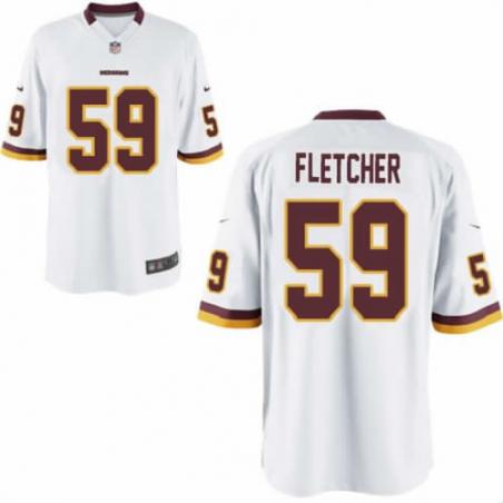 [NEW,Game] London Fletcher Football Jersey -Washington #59 FOOTBALL Jerseys(White)