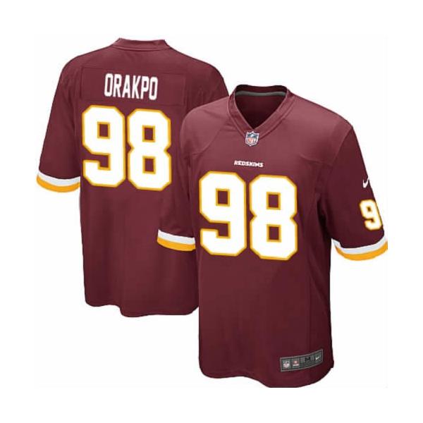 [NEW,Game] Brian Orakpo Football Jersey -Washington #98 FOOTBALL Jerseys(Red)