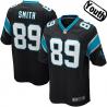 [NEW,Sewn-on]Steve Smith Youth Football Jersey - Carolina #89 SMITH Jersey (Black) For Youth/Kid